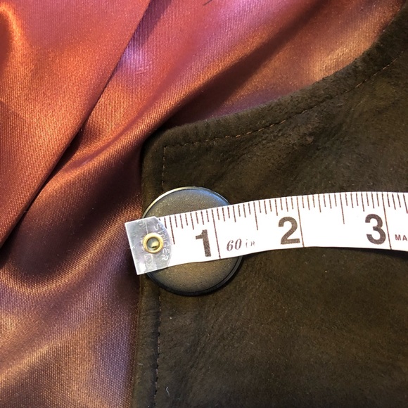 Vintage/antique brown suede midi coat size 12 - Picture 10 of 12